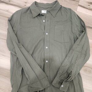 Buck Mason Long Sleeve Olive Shirt